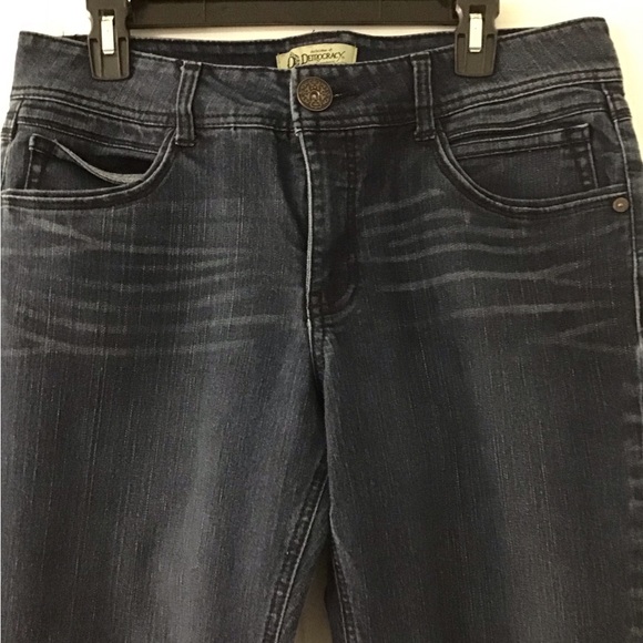 Democracy Women's Deep Indigo Flare Jeans - Picture 2 of 4